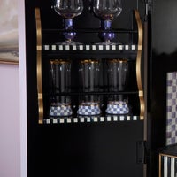 Violet Check Glassware