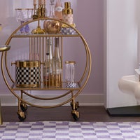 Violet Check Glassware