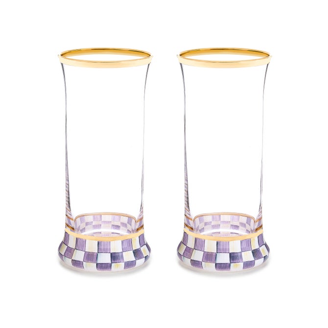 Violet Check Glassware image number 3