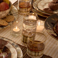 Tartan Mocha Highball Glass, Set of 4