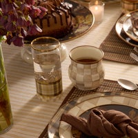 Tartan Mocha Highball Glass, Set of 4