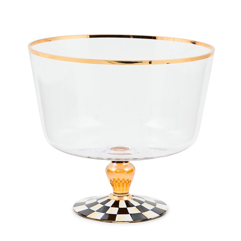 Courtly Check Glass Trifle mackenzie-childs Panama imagen 1 Courtly Check Glass Trifle mackenzie-childs Panama imagen 1