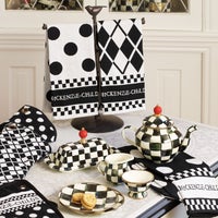 Black & White Dot Dish Towels, Set of 3
