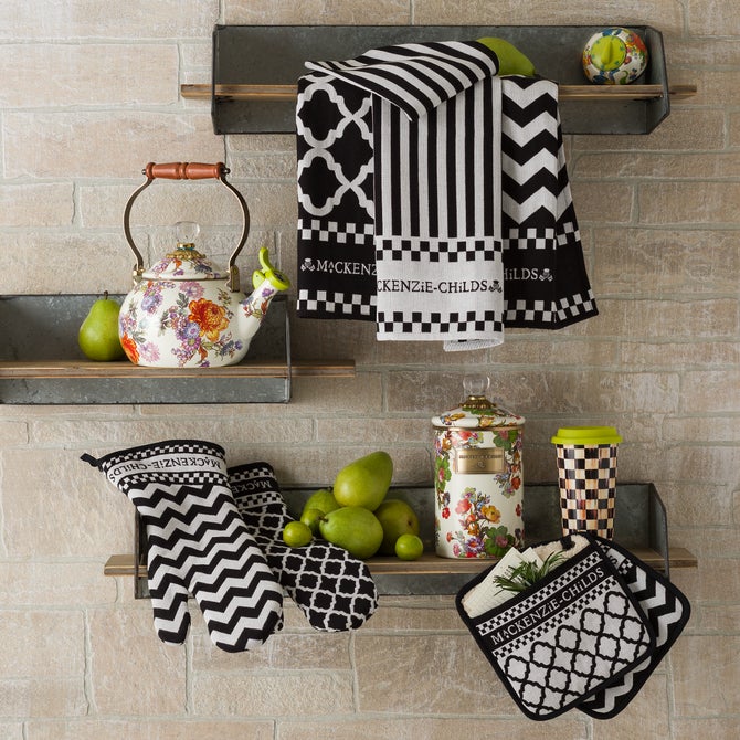 Black & White Zig Zag Dish Towels, Set of 3 image number 1