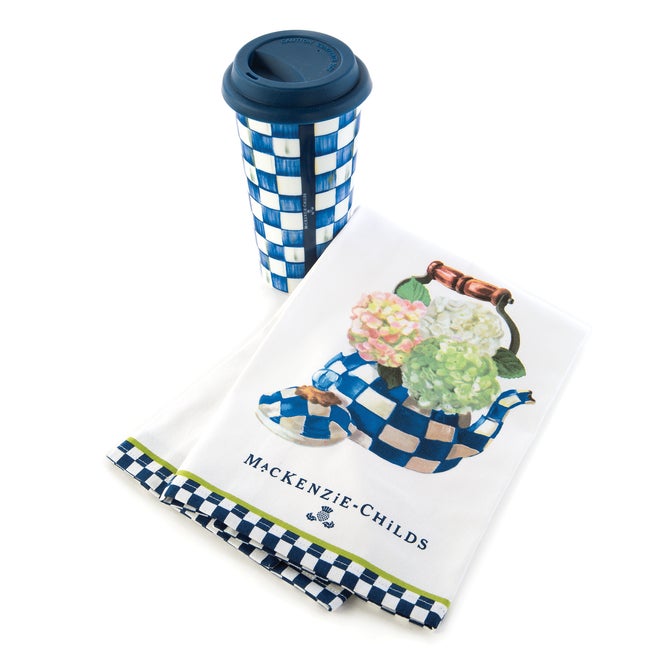Hydrangea Tea Kettle Dish Towel image number 2