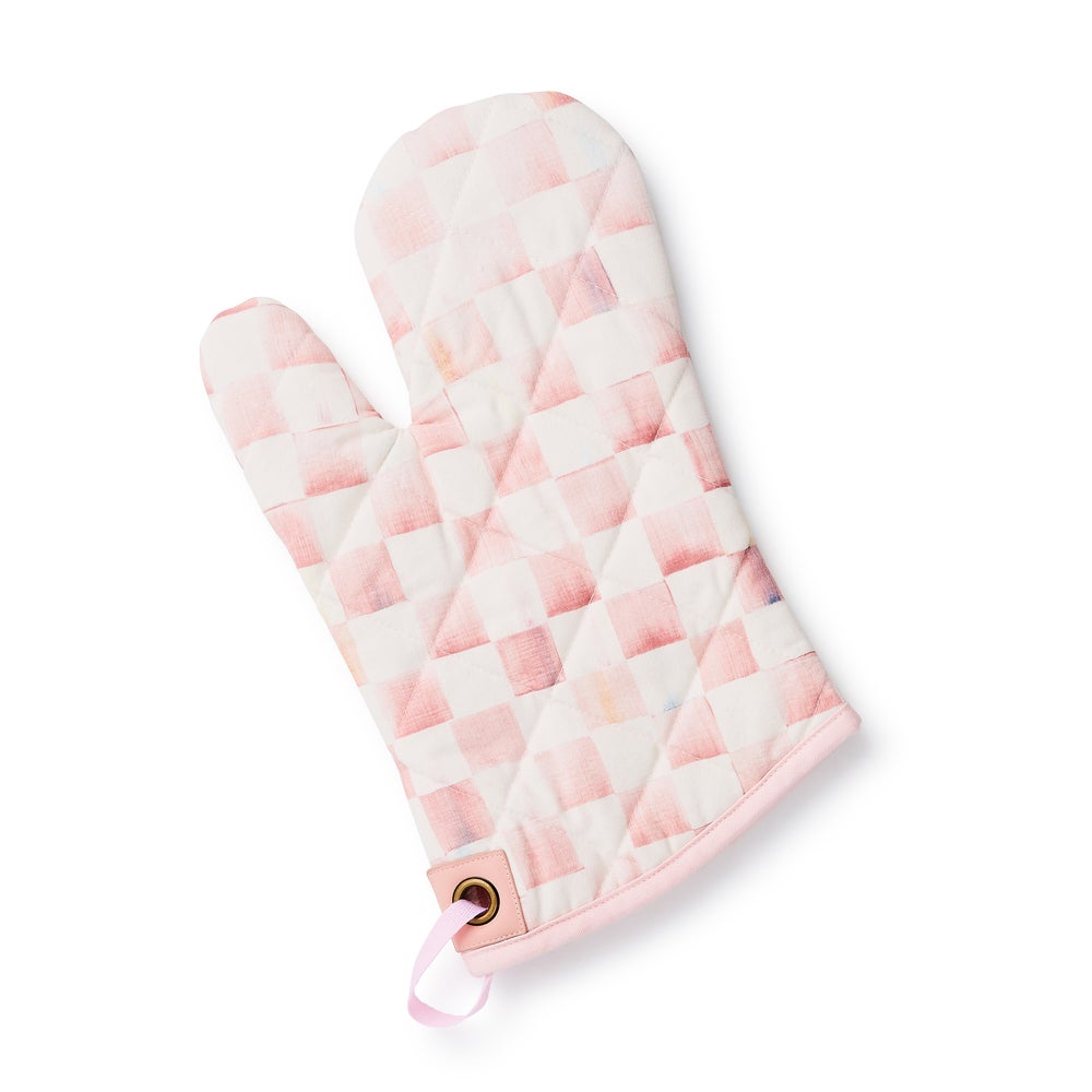 Check Oven Mitts - Rosy Check, Regular mackenzie-childs Panama imagen 1