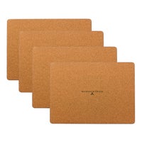 Rosy Check Cork Back Placemats, Set of 4