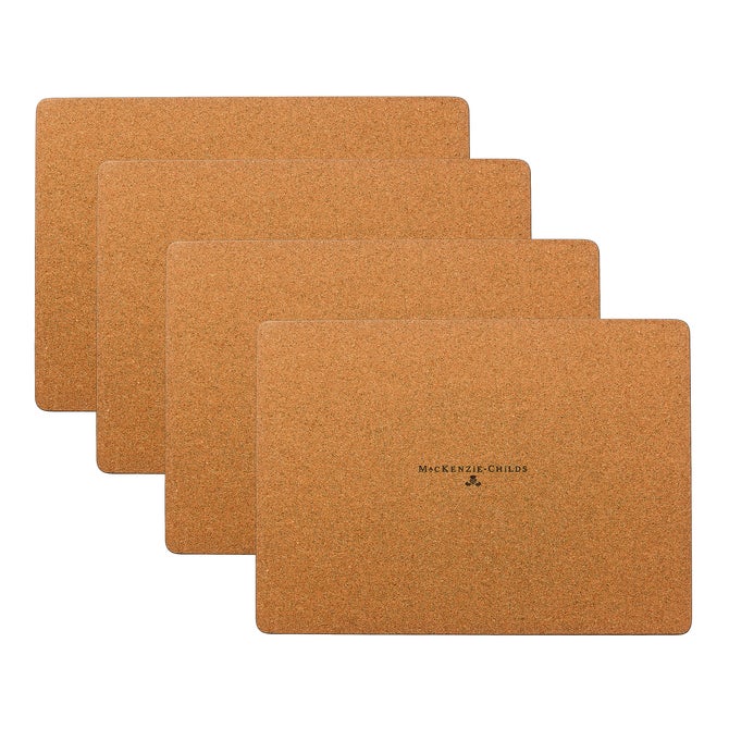 Rosy Check Cork Back Placemats, Set of 4 image number 1
