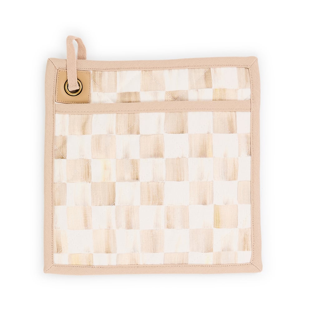 Check Potholder - Mocha Check mackenzie-childs Panama imagen 1