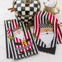 Jolly Santa Dish Towels - Set of 2