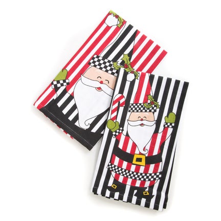 Jolly Santa Dish Towels - Set of 2