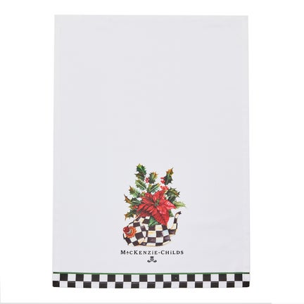 Poinsettia Tea Kettle Dish Towel