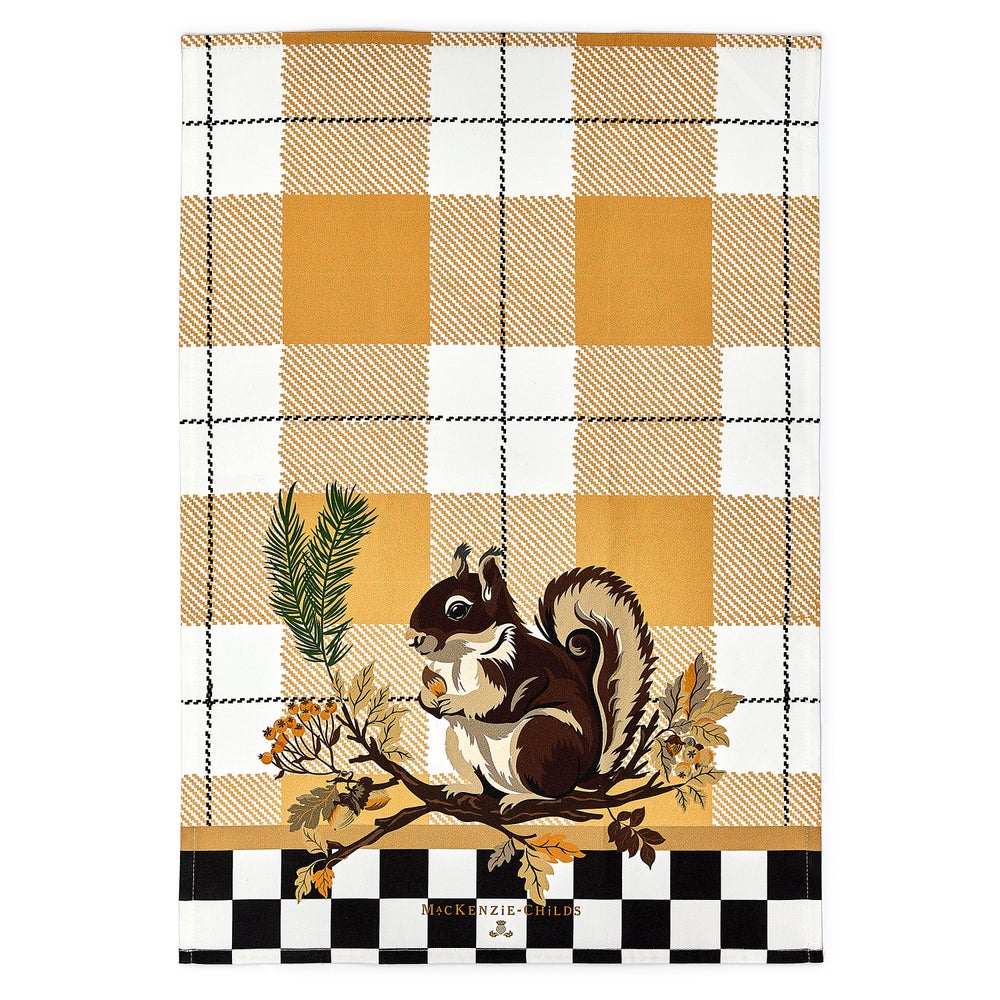 Squirrel Dish Towel mackenzie-childs Panama imagen 1 Squirrel Dish Towel mackenzie-childs Panama imagen 1
