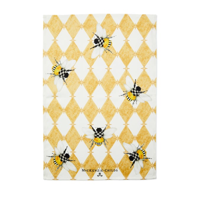 Honeycomb With Bees Dish Towel image number 0