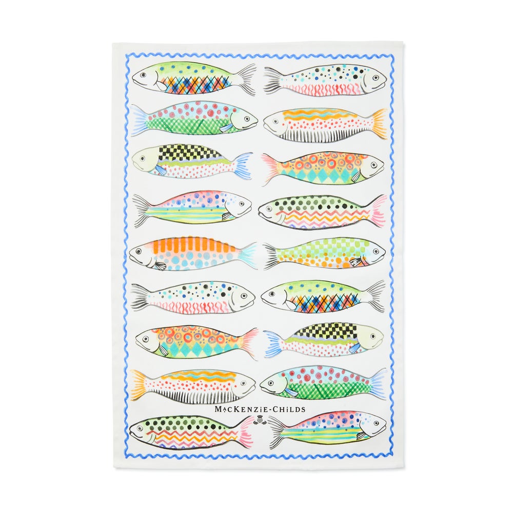 Go Fish Dish Towel mackenzie-childs Panama imagen 1 Go Fish Dish Towel mackenzie-childs Panama imagen 1