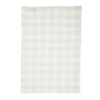 Grey Check Linen Dish Towel