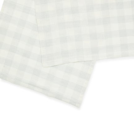 Grey Check Linen Dish Towel