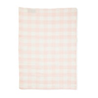 Pink Check Linen Dish Towel