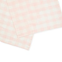 Pink Check Linen Dish Towel