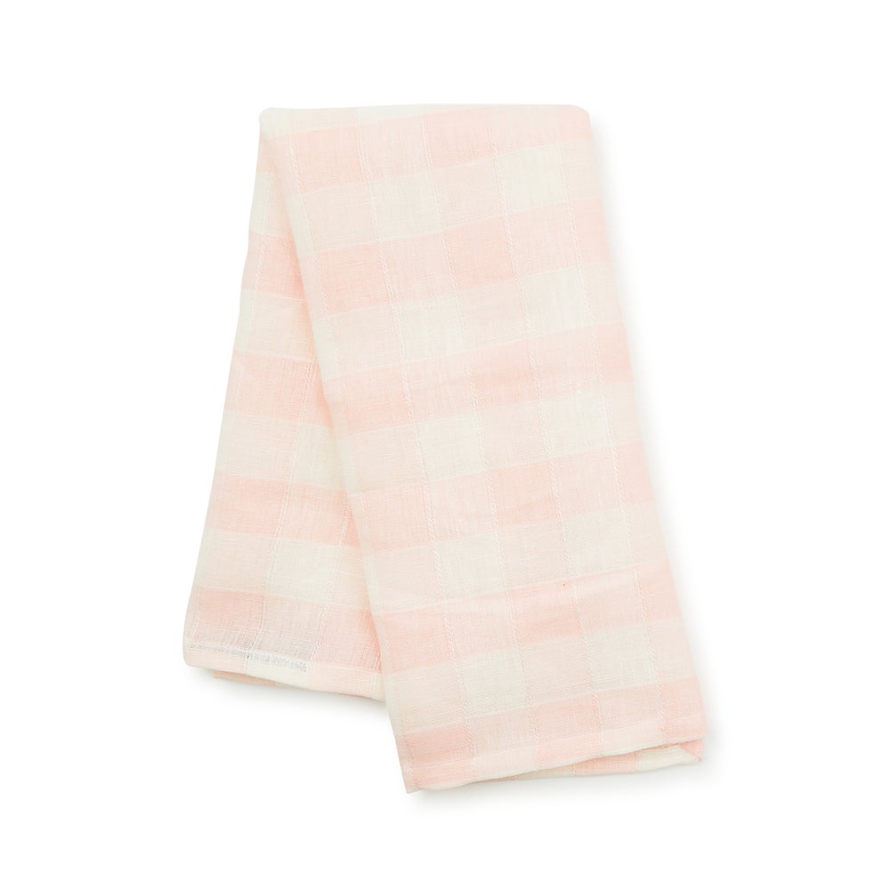 Linen Check Dish Towel - Pink mackenzie-childs Panama imagen 1