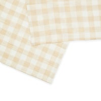 Tan Check Linen Dish Towel