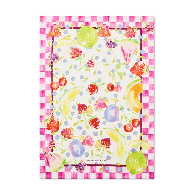 Watercolor Fruit Printed Dish Towel image number 0