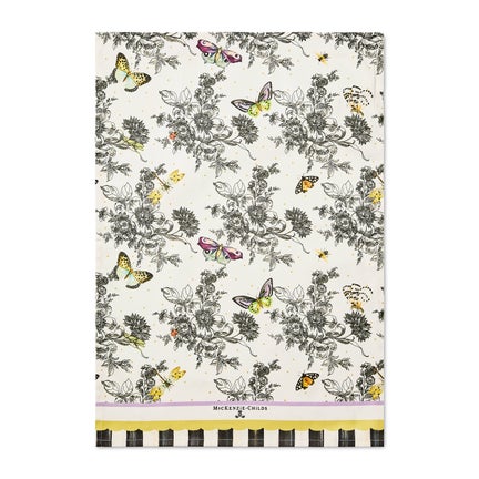 Butterfly Toile Printed Dish Towel