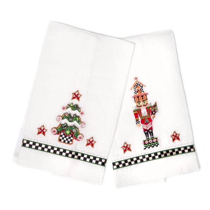 Nutcracker & Tree Guest Towels, Set of 2 image number 0