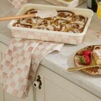 Rosy Check Dish Towel