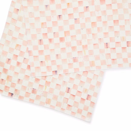 Rosy Check Dish Towel