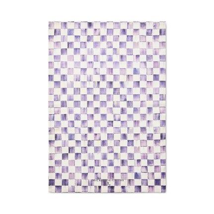 Violet Check Printed Dish Towel
