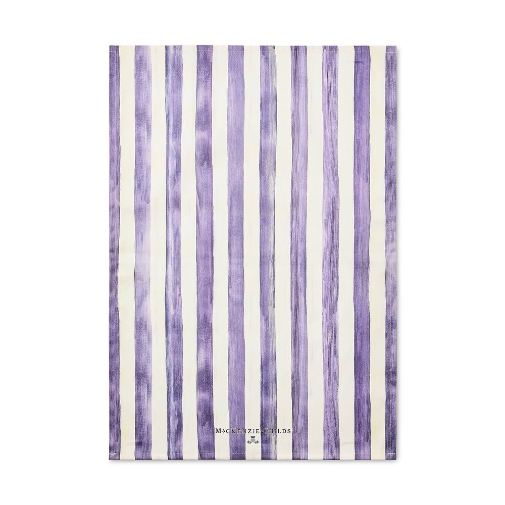 Violet Stripe Printed Dish Towel mackenzie-childs Panama imagen 1