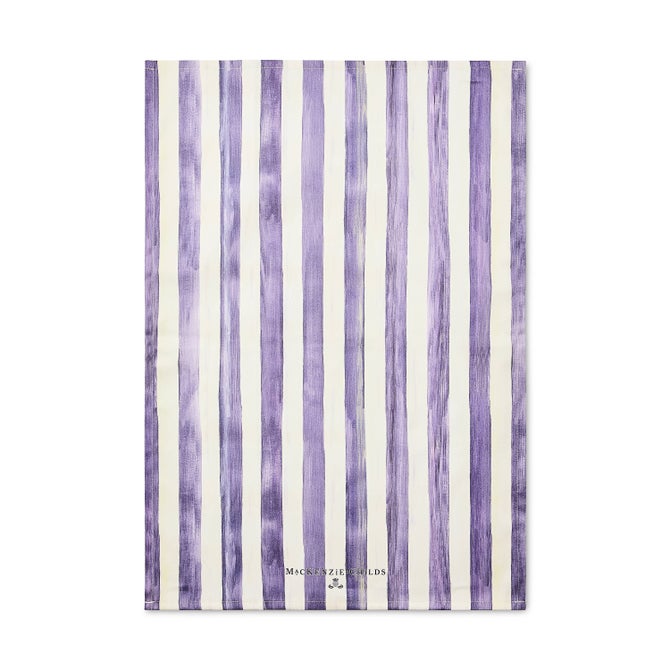 Violet Stripe Printed Dish Towel image number 0