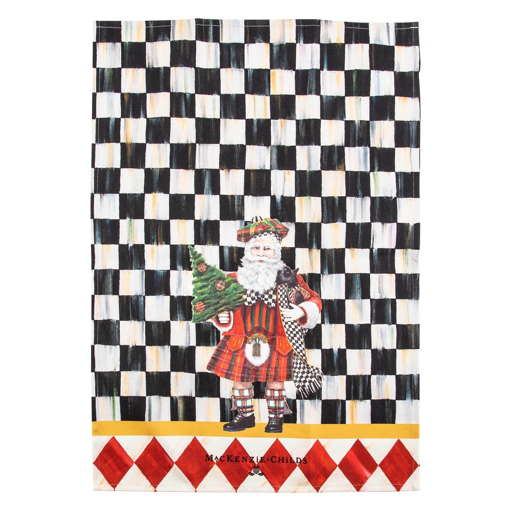 Scottish Santa Dish Towel mackenzie-childs Panama imagen 1