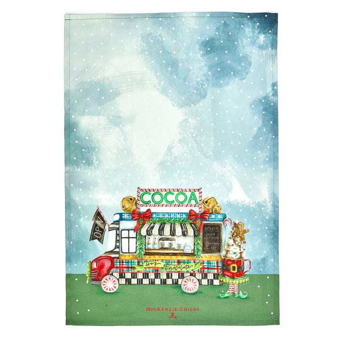 Hot Cocoa Food Truck Dish Towel image number 0