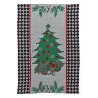 Holly & Holiday Tree Jacquard Dish Towels, Set of 2