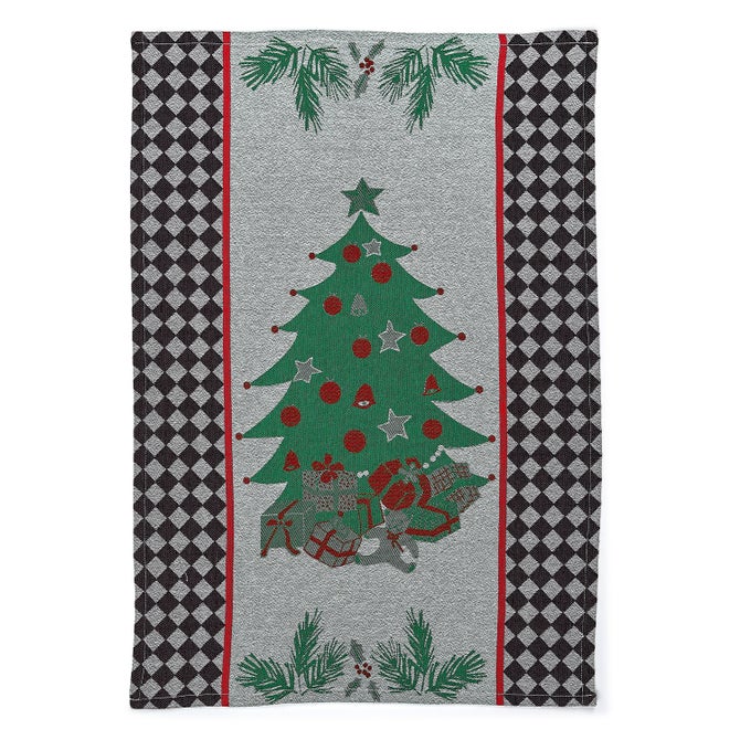 Holly & Holiday Tree Jacquard Dish Towels, Set of 2 image number 2
