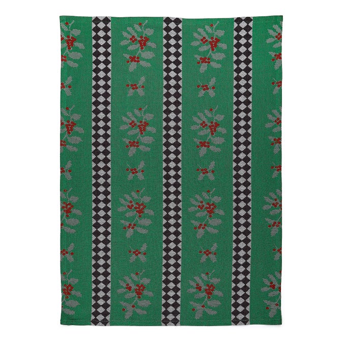 Holly & Holiday Tree Jacquard Dish Towels, Set of 2 image number 1