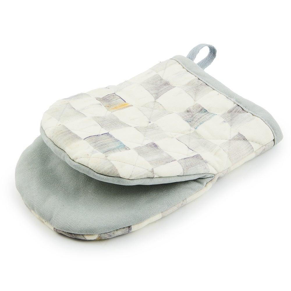 Check Oven Mitts - Sterling Check, Mini mackenzie-childs Panama imagen 1