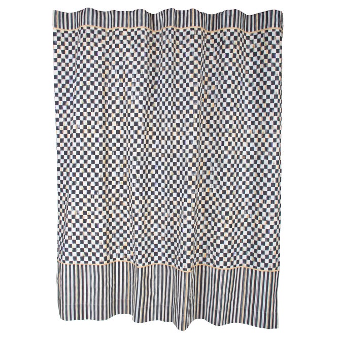 Courtly Check Shower Curtain image number 0