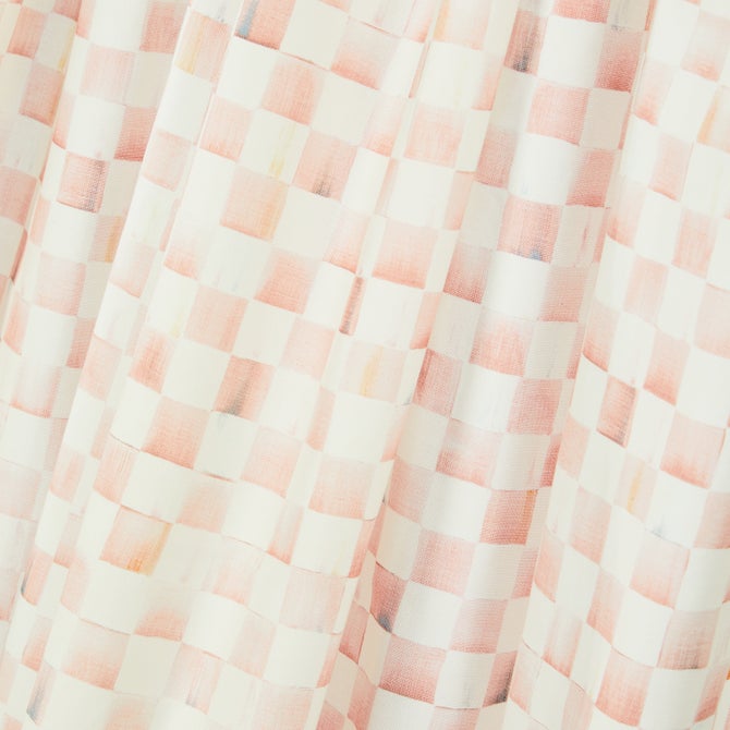 Rosy Check Shower Curtain image number 2