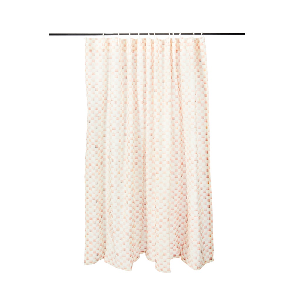Printed Shower Curtain - Rosy Check mackenzie-childs Panama imagen 1