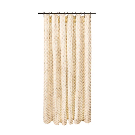 Mocha Check Shower Curtain