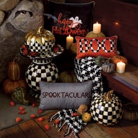 Black & Ivory Houndstooth Throw