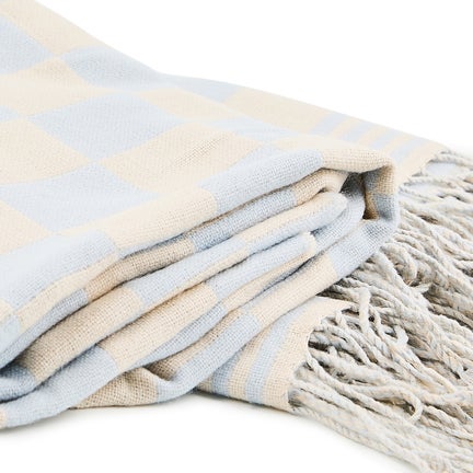 Gray Malin Ski Holiday Check Throw