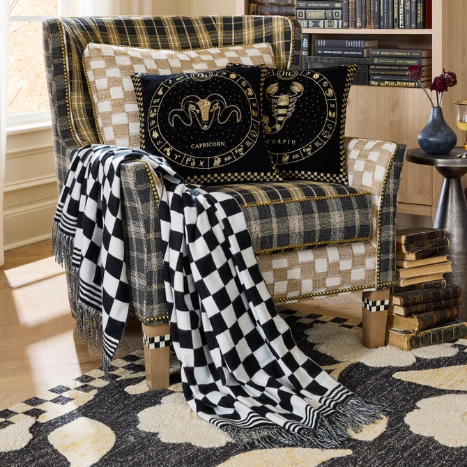 Black & White Check Throw image number 1