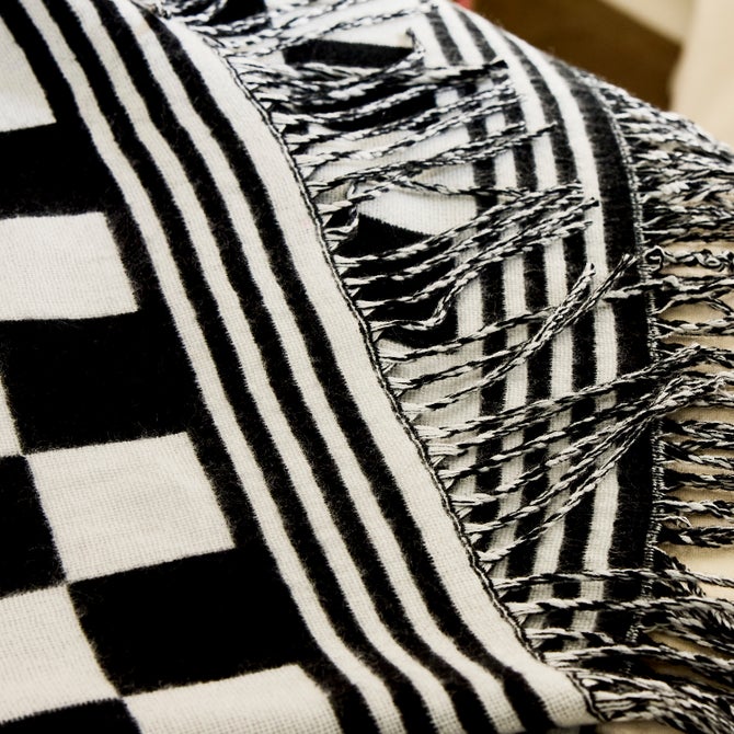 Black & White Check Throw image number 5