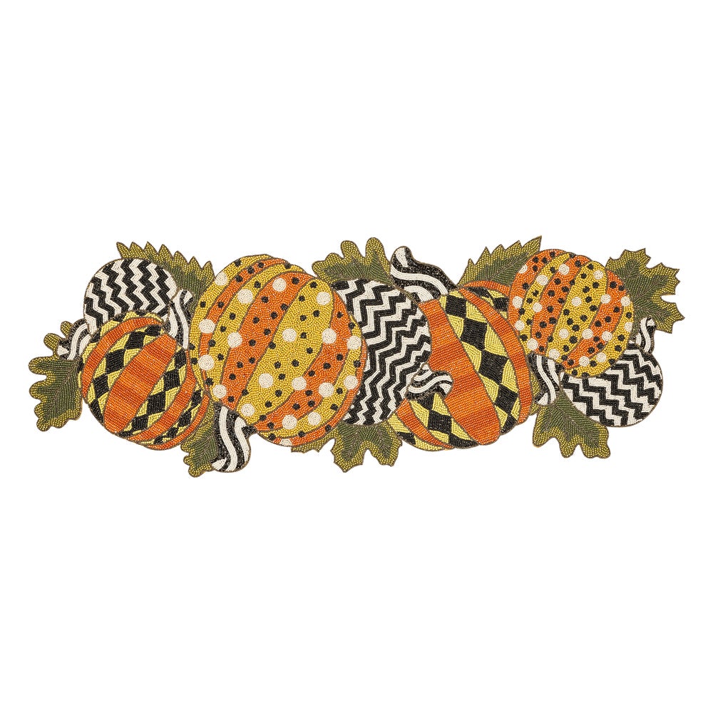 Polka Pumpkin Beaded Table Runner mackenzie-childs Panama imagen 1