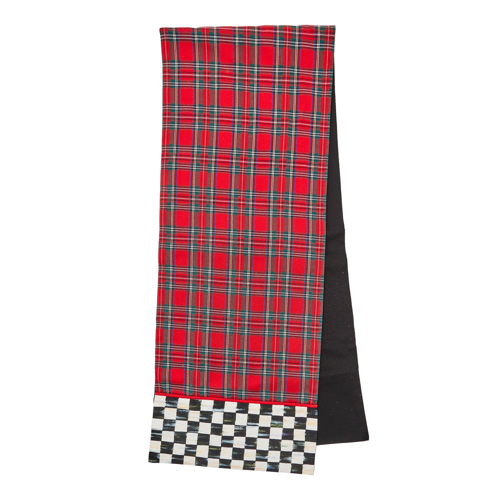 Red Tartan Check Table Runner mackenzie-childs Panama imagen 1