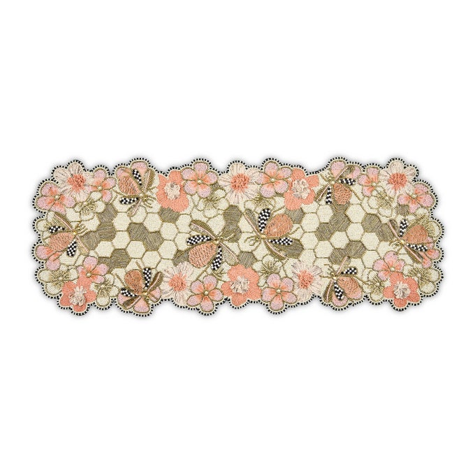 Cherry Blossom Bee Beaded Table Runner image number 0